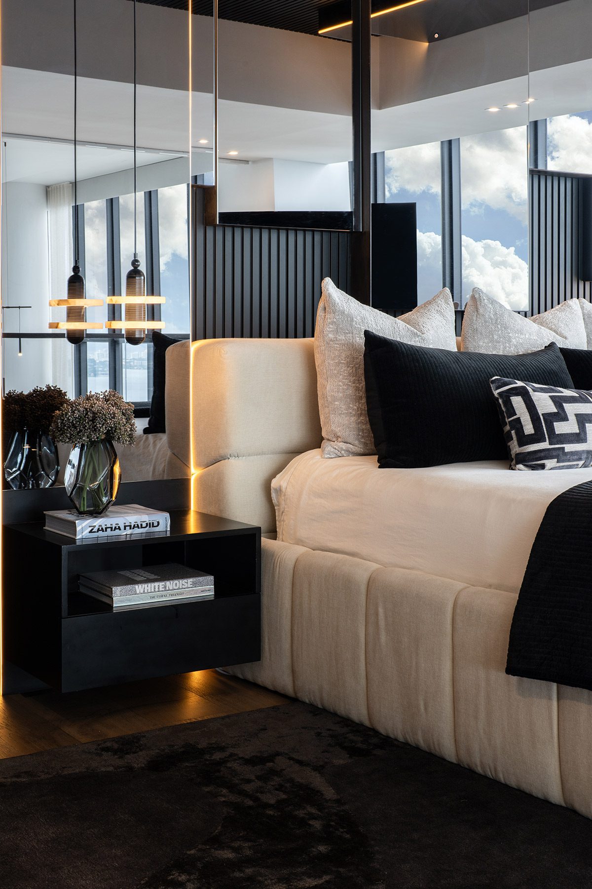 biscayne highrise modern renovation bedroom