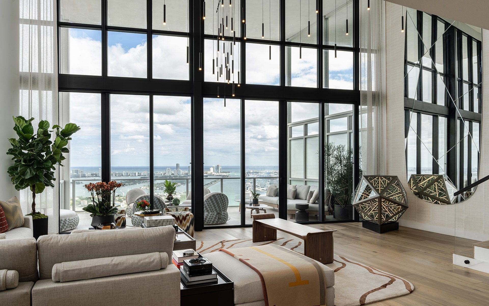 biscayne highrise modern renovation living room