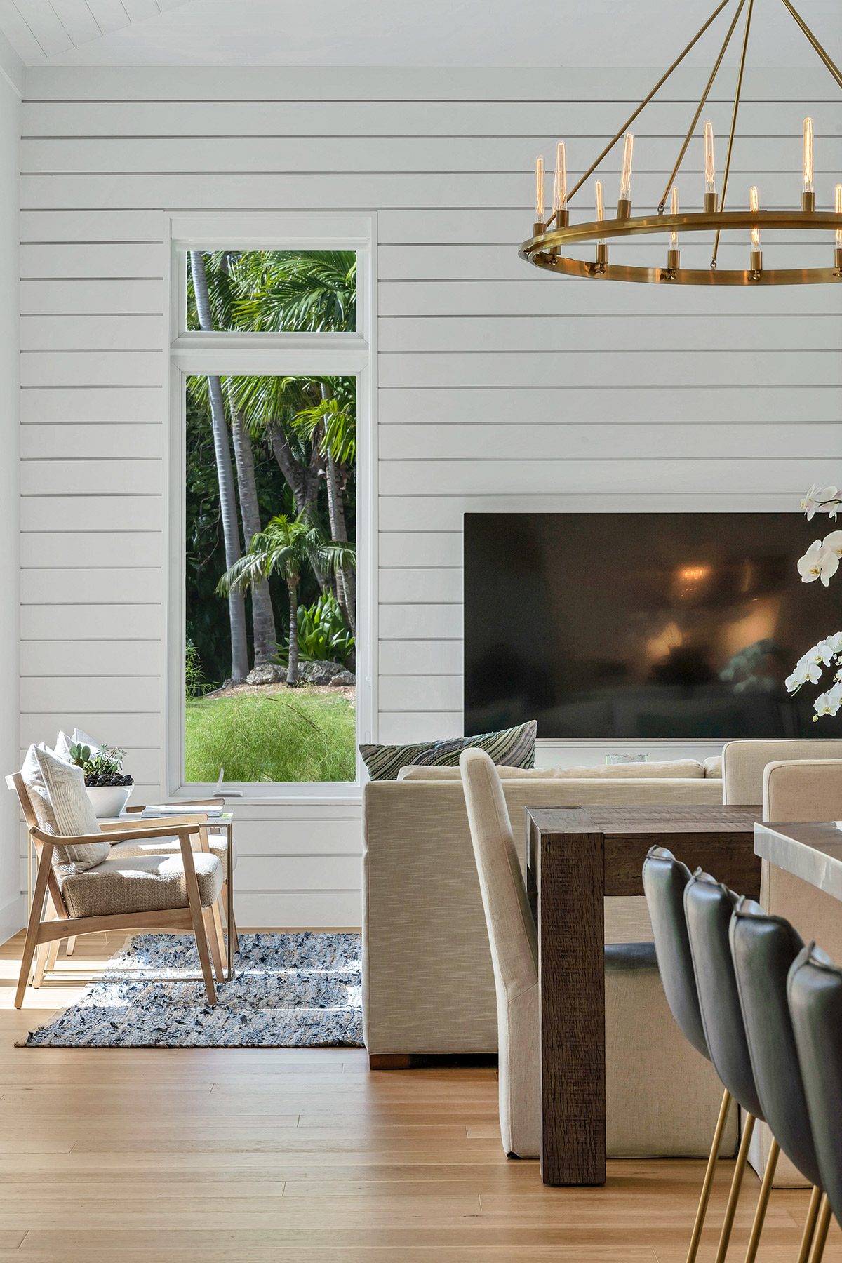 pinecrest plantation style new build family room