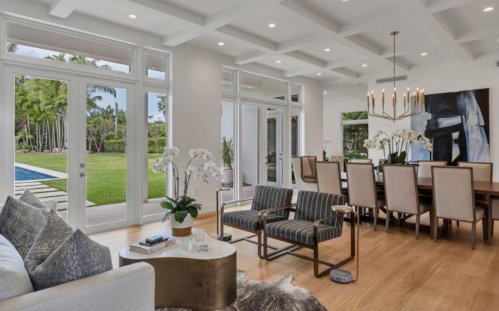 pinecrest plantation style new build living room